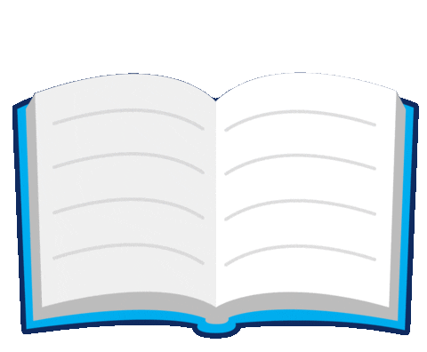 Book with flipped pages